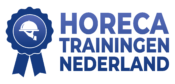 Logo Horeca Trainingen Nederland, blauwe letters